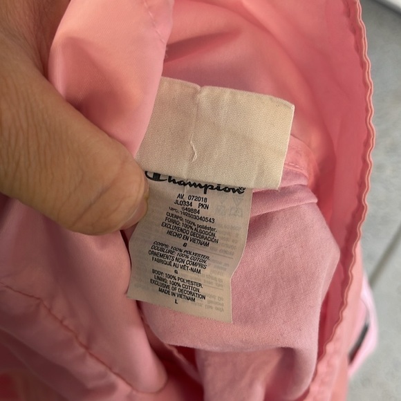 Champion pink crop coaches jacket Size Large - Picture 3 of 8